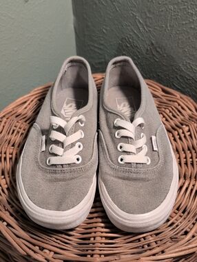 Vans Authentic Canvas Sneakers in Gray and White